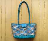 Green Diamond woven bag