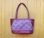 Purple Diamond woven bag